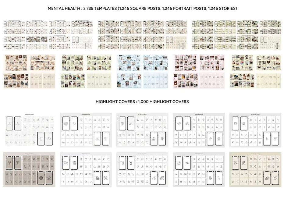 PLR 50,000+ Instagram Template Package