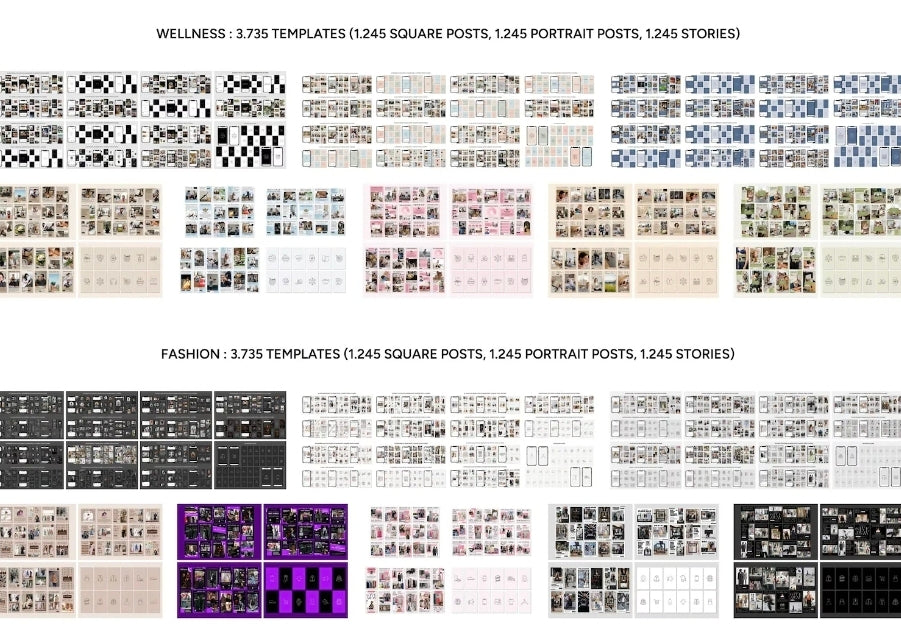 PLR 50,000+ Instagram Template Package